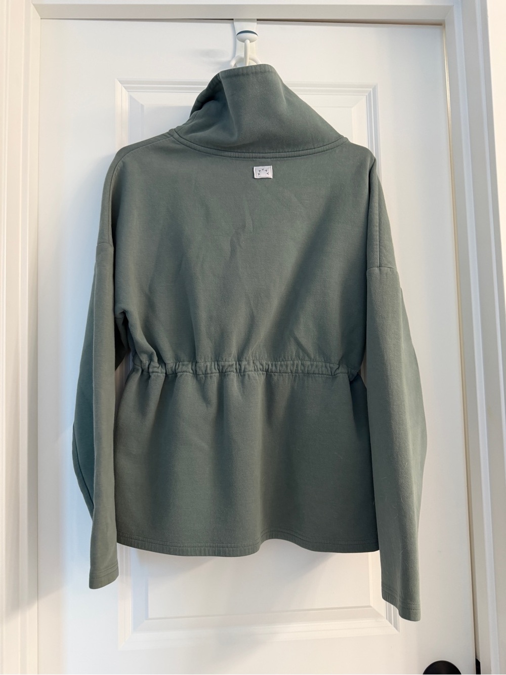 Varley Sage Green High Neck Drawcord Sweatshirt - Picture 4 of 6